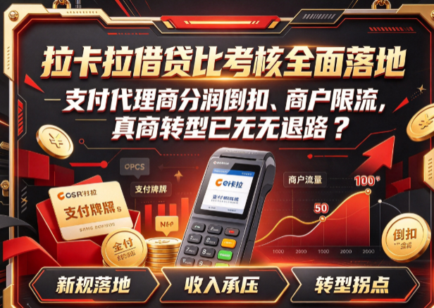 拉卡拉借贷比考核全面落地：支付代理商分润倒扣、商户限流，真商转型已无退路？